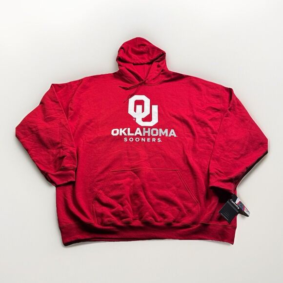 Oklahoma Sooners Hoodie Mens 3XL Crimson OU Logo Spellout Fleece Captivating New - Picture 1 of 9